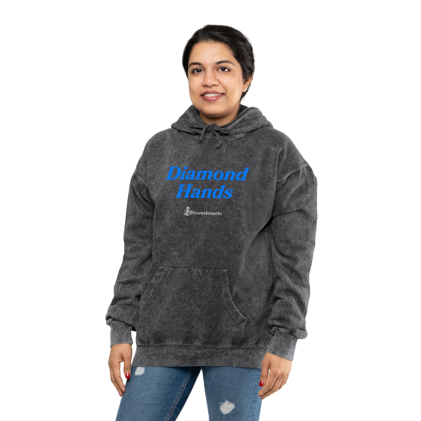 Diamond Hands Mineral Washed Hoodie